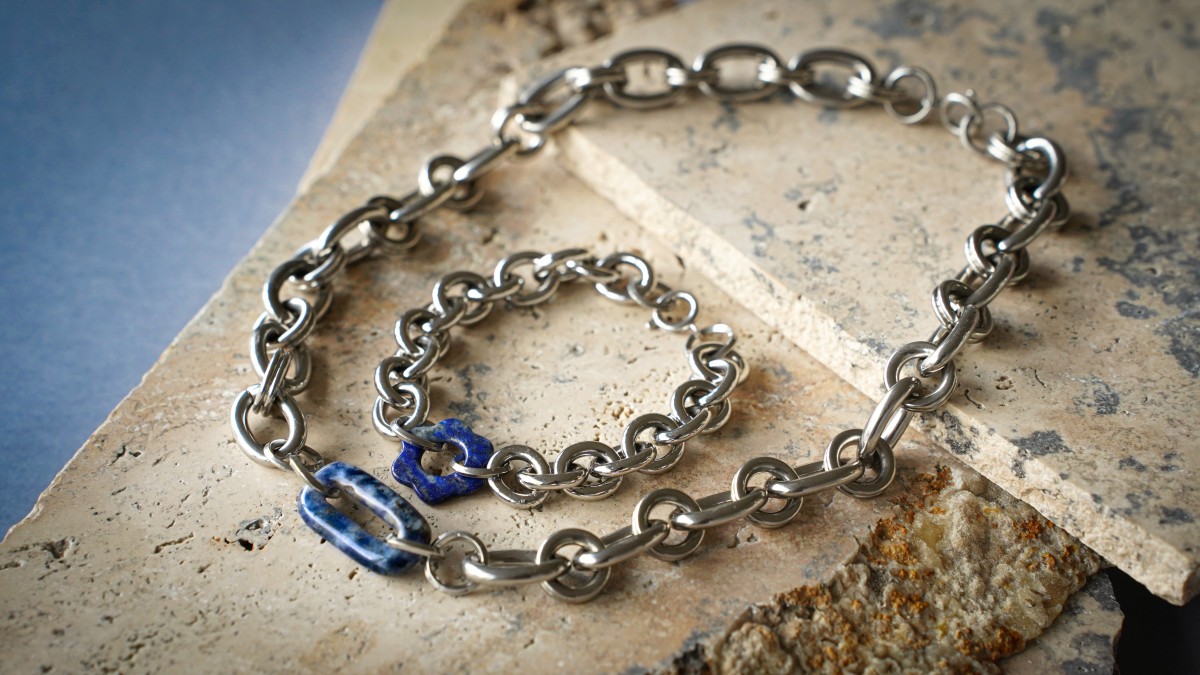 Pulsera y collar con piedras naturales Pulsera y collar con piedras naturales