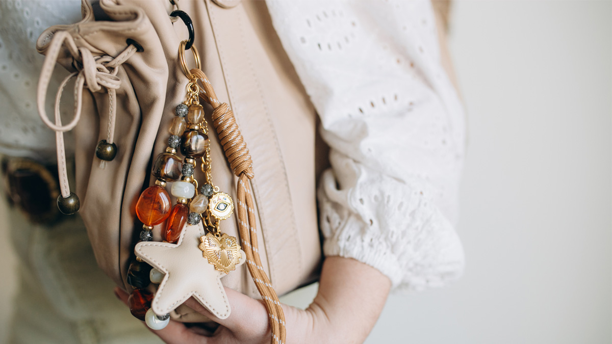 Esquema Bisutería para bolsos DIY abalorios de acero inoxidable y cuentas de resina Esquema Bisutería para bolsos DIY abalorios de acero inoxidable y cuentas de resina