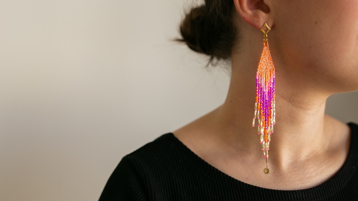 Pendientes con punto «brick» doble Pendientes con punto «brick» doble